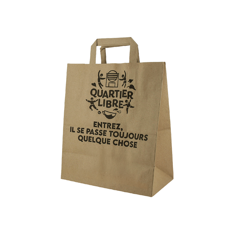 Sac cabas papier personnalisé Quartier Libre